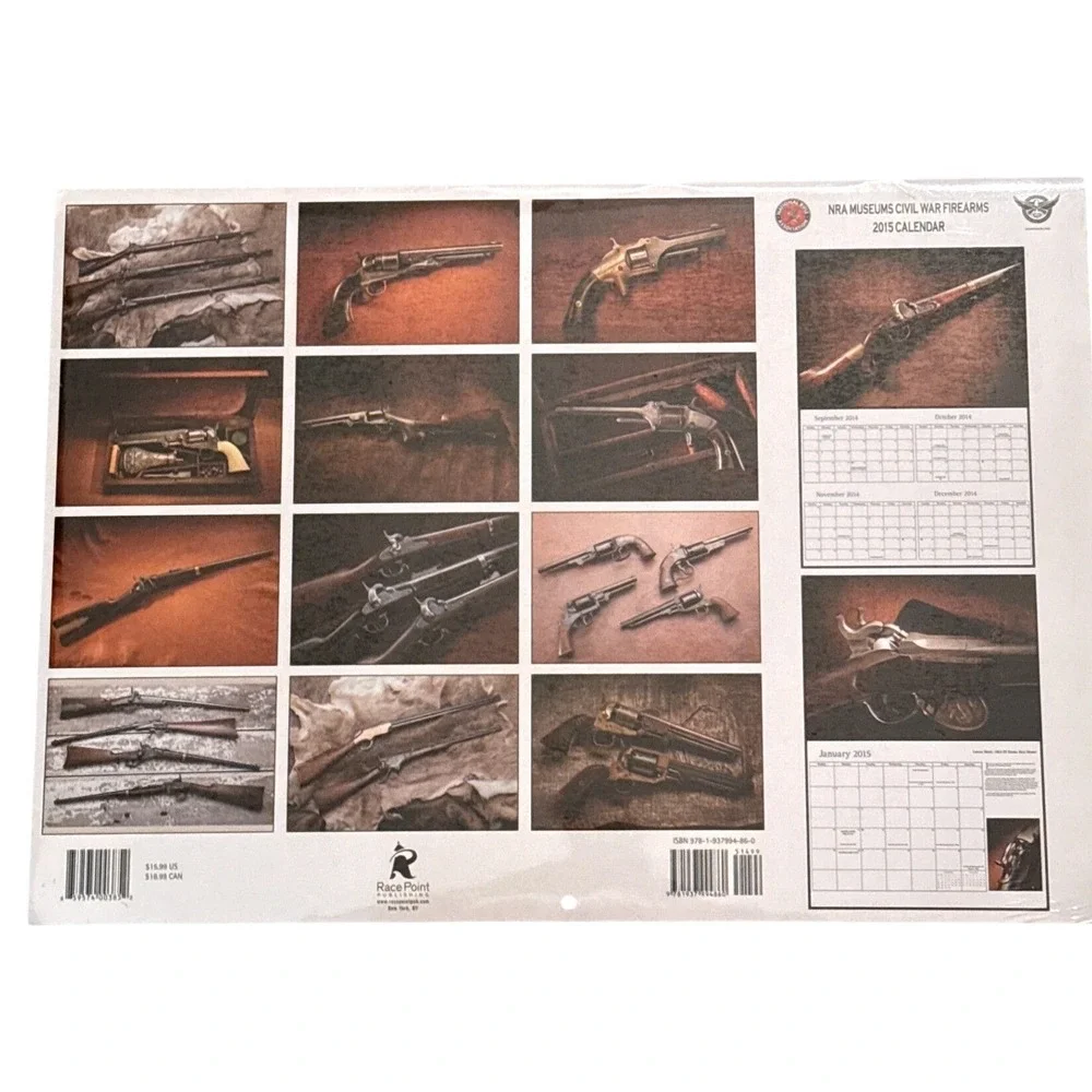 NRA Museums Civil War Firearms 2015 16 Month Wall Calendar Historical Rifles‎